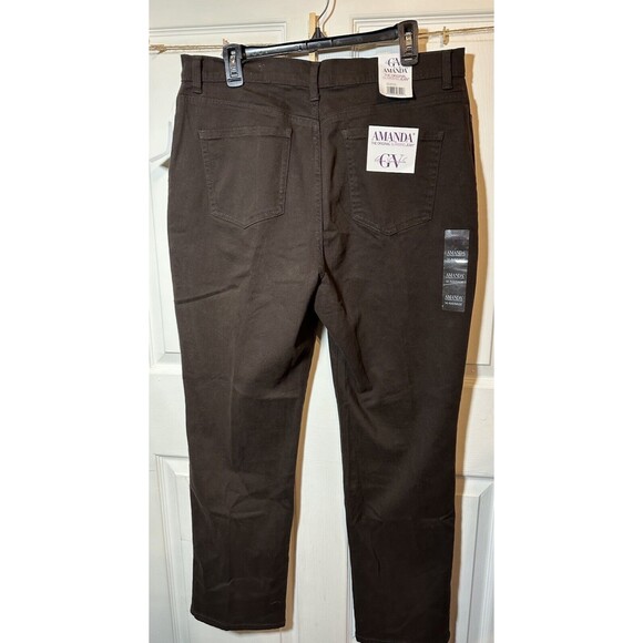 Gloria Vanderbilt Jeans 16 Avg. Amanda High Rise W/slimming Panels Coffee Roast - Picture 4 of 4